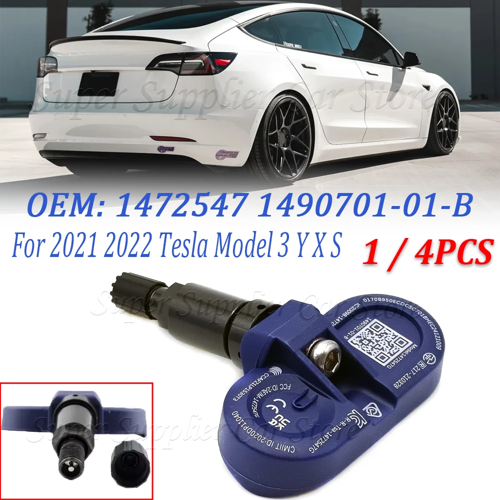 For Tesla Model 3 S X Y 2021 2022 Car TPMS Tire Pressure Monitoring Sensor Bluetooth 1472547 1490701-01-B 149070101B 149070100B