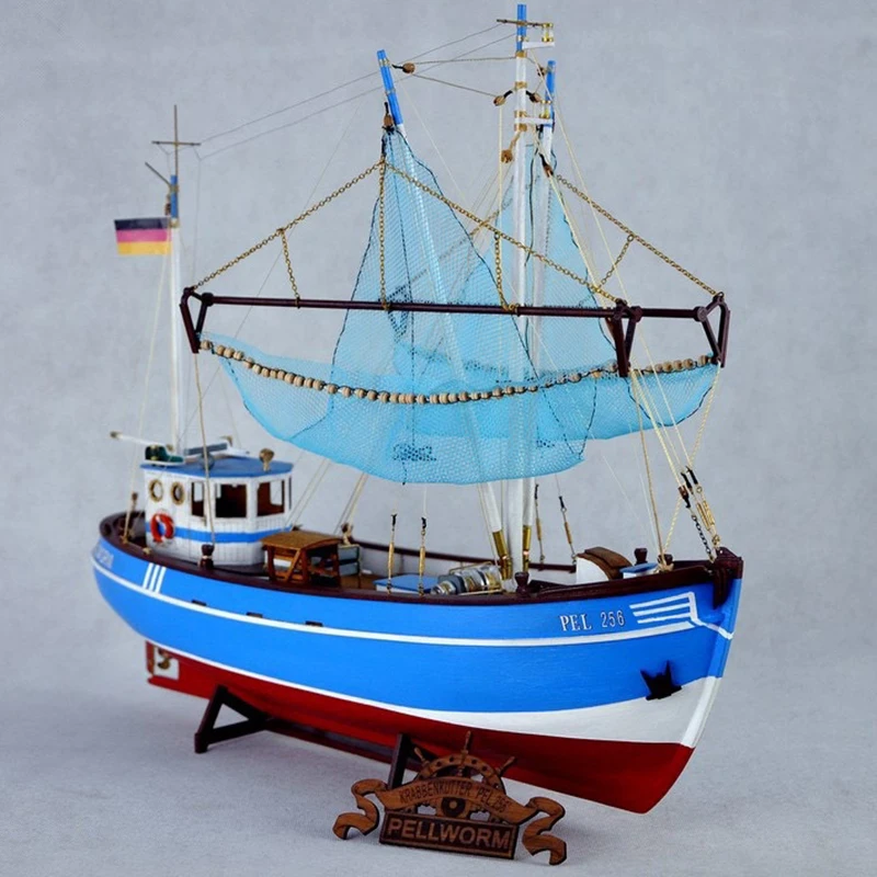 

1/48 моделирование пелчерка современный краб рыбацкая лодка 36,3 см деревянная структура модель парусника комплект игрушка для мальчика подарочные украшения