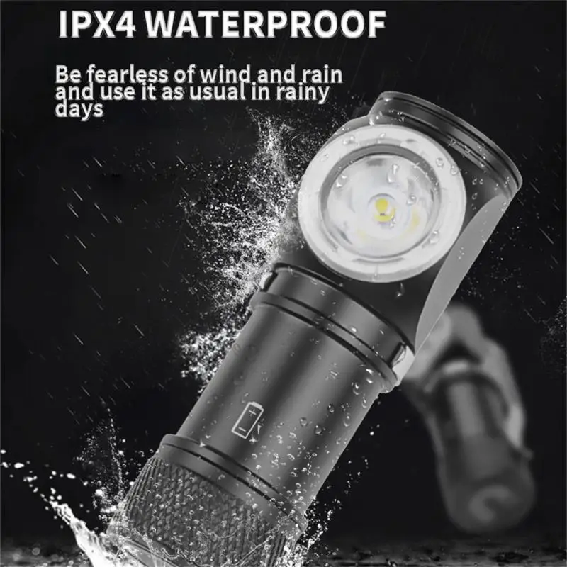 Work Flashlight With Magnet Portable Fishing Flashlight Type-c Charging Multifunction Pen Clip Headlight Headlamp Led Pen Clip