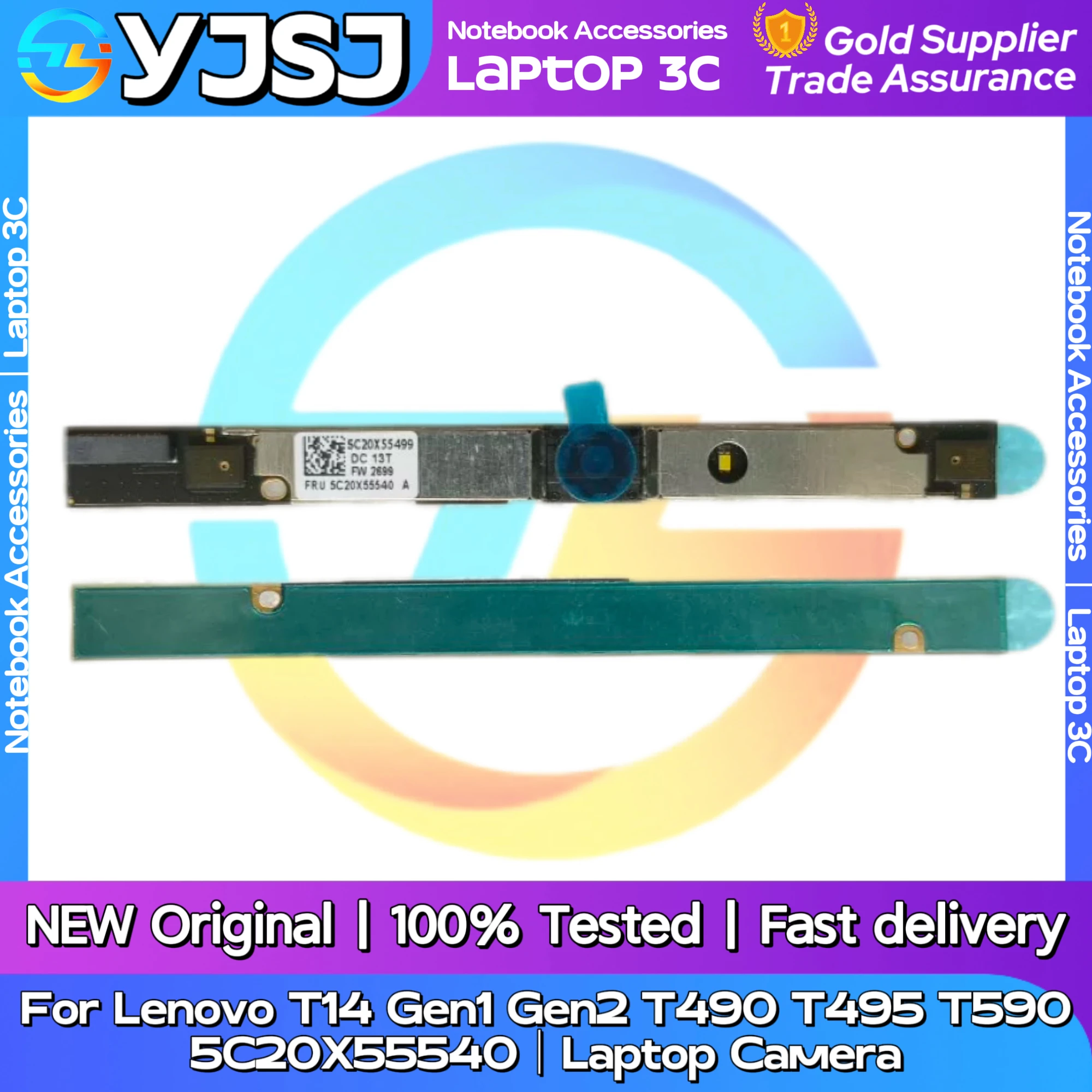 New Original Laptop Notebook Camera For Lenovo T14 Gen1 Gen2 T490 T495 T590 5C20X55540 Laptop Webcam Camera Video Head Module