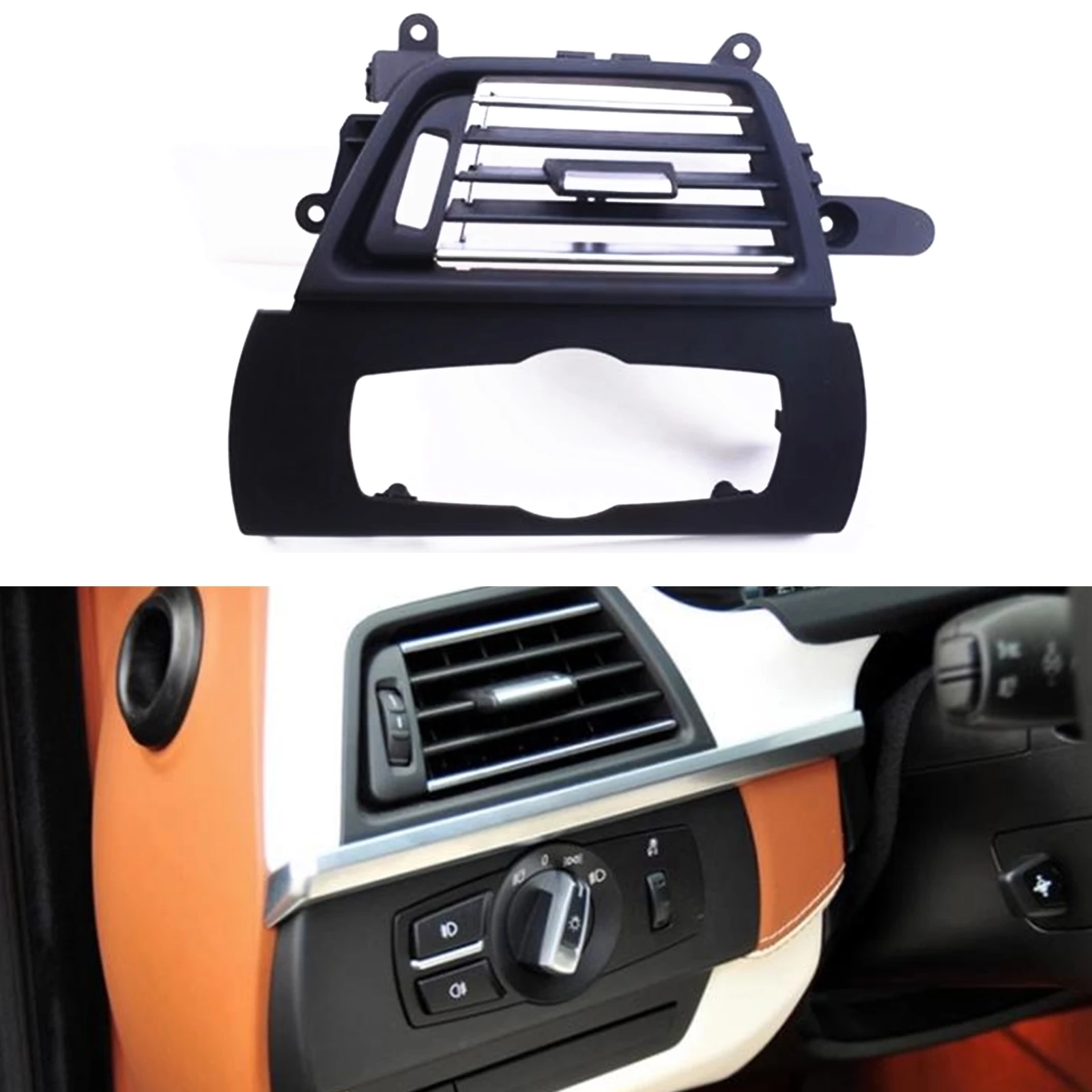 For BMW 6-Series F12 M6 F12 F13 Side Dashboard Panel Air A/C Vent Grille Outlet Cover Conditioning Frame