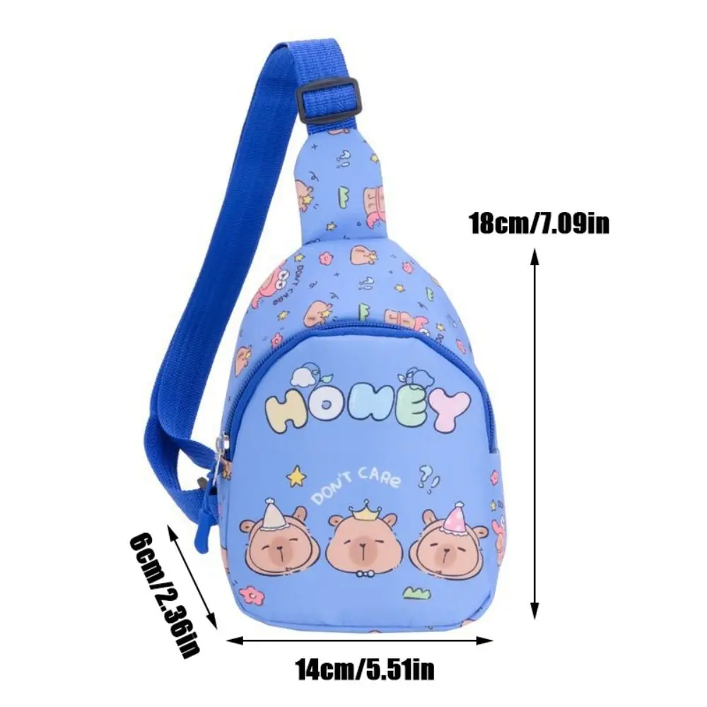 Cartoon Capybara Print Capybara Chest Bag Large Capacity Multi-function Shoulder Messenger Bag Backpack Gift