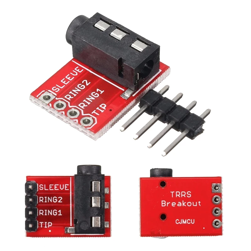 TRRS 3.5mm MP3 Stereo Plastic And Metal Headset Audio Socket Breakout Board Extension Connector Module Plug Jack