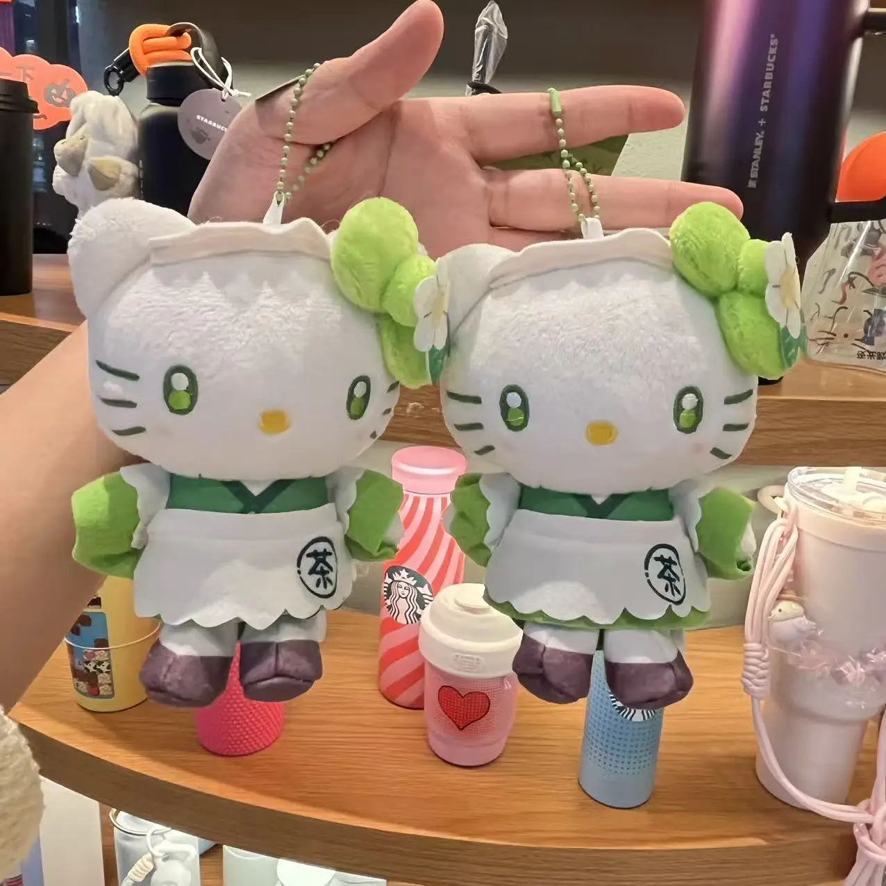 

10-15CM Kawaii Popular Long Legs Kittys Plush Keychain Pendant Cartoon Doll Toy Girls Birthday Cute Gift