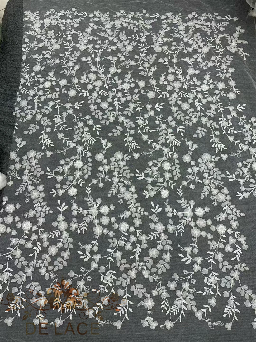 

МОЕ Изысканное цветочное кружево с бисером и блестками, цветочное вышитое свадебное платье, кружевная ткань