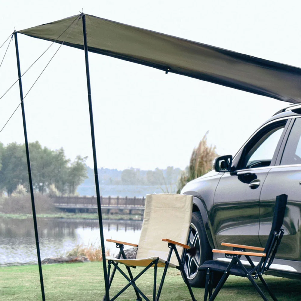 

Camping Canopy Car Side Awning Outdoor Activities White Black Fishing PU 3000 Mm Waterproof UPF50 Sun Protection