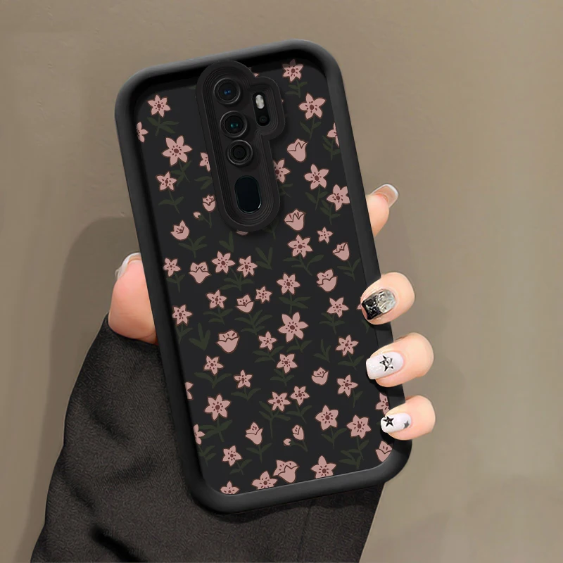 موضة زهرة جراب هاتف ل ممن لهم A38 A53 A76 A57 A55 A54 A60 A72 A73 A52 A33 A32 A92S A74 للصدمات ماتي لينة غطاء من البولي يوريثان #4