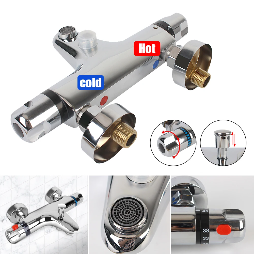 Bathroom Tool Bathtub Faucet Hot And Cold Mixer Thermostatic Tap Bathroom Mixing Valve Thermostatic Shower Faucet