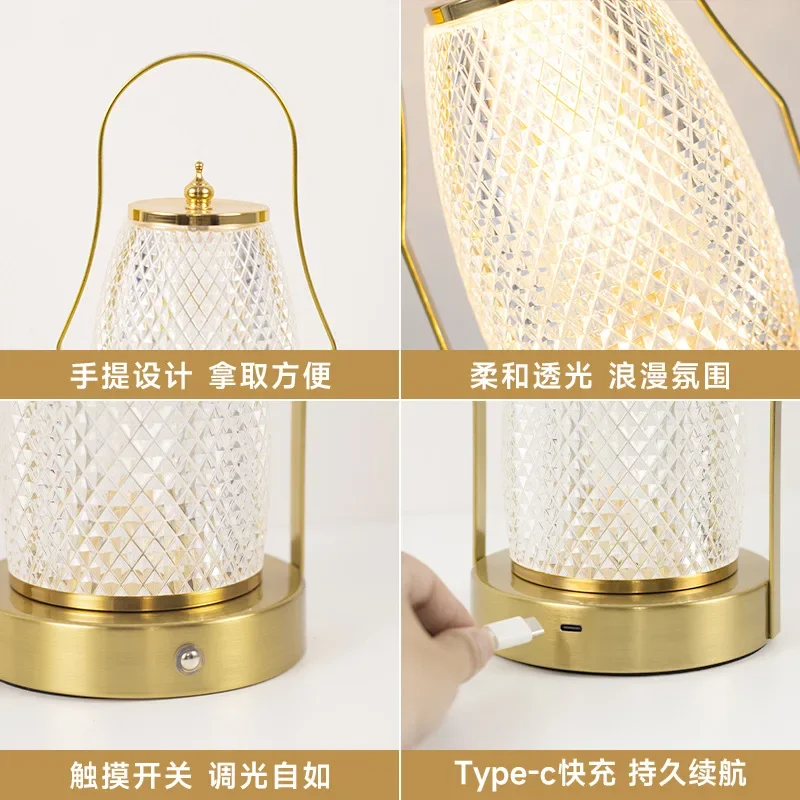 LED camping light Outdoor charging camp light Hand lamp tent lamp decorative atmosphere table lamp camping simple lamp