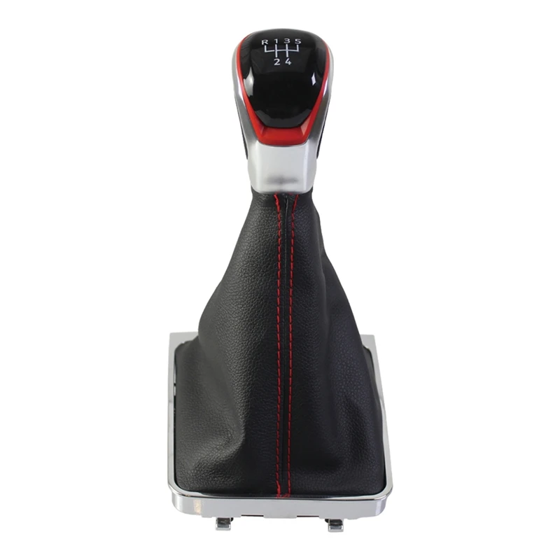Super Sale For VW PASSAT B6 B7 CC 2005-2013 New Gear Shift Knob 5 Speed MT Lever Change Stick with Gaiter Boot Cover