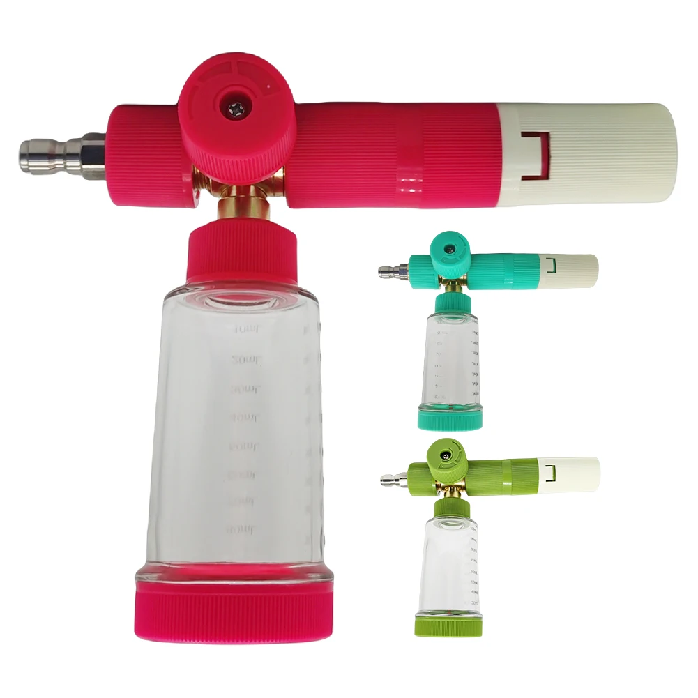 

100 мл горшок для пены с быстрым разъемом 1/4 дюйма, распылитель пены для мойки автомобилей, регулируемый горшок для распыления пены для чистки автомобилей, внедорожников