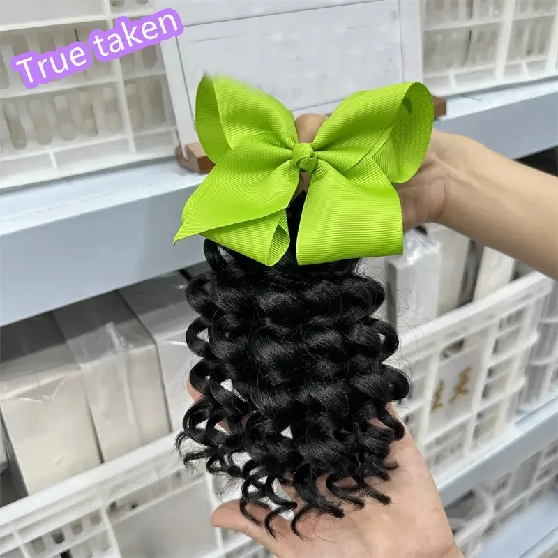 Kids Ponytail Hair Extension 6 8 Inch  10inches Curly Ponytail Kids En Gros Kids Synthetic Ponytail Extensions with Elastic