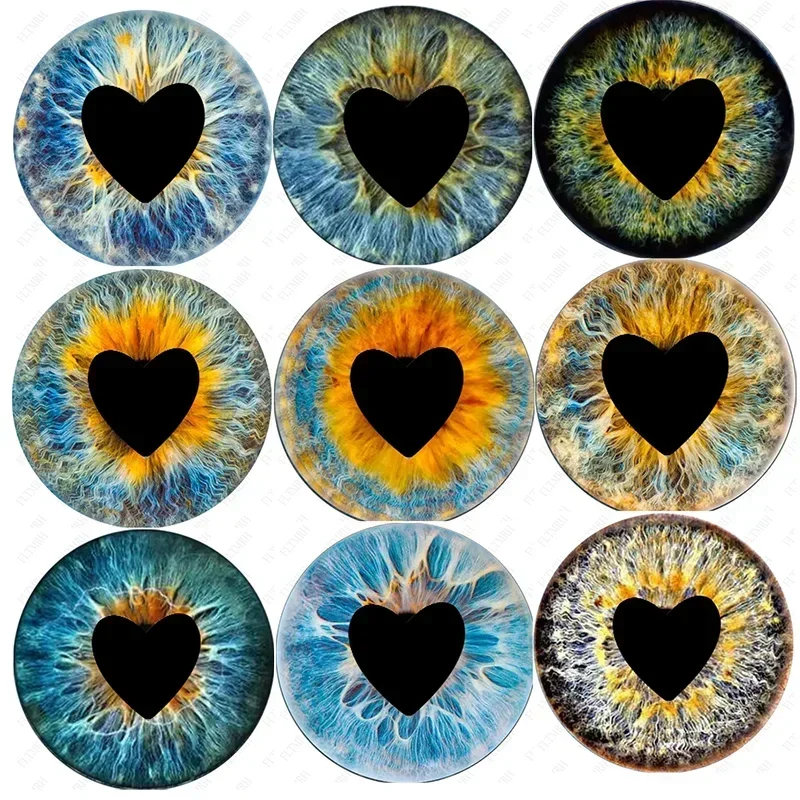 30-100pcs Glass DIY Dragon Cat Toys Eyes Ragdoll Toy Eyeball 8MM-30MM Round photo glass cabochon demo flat back Making findings