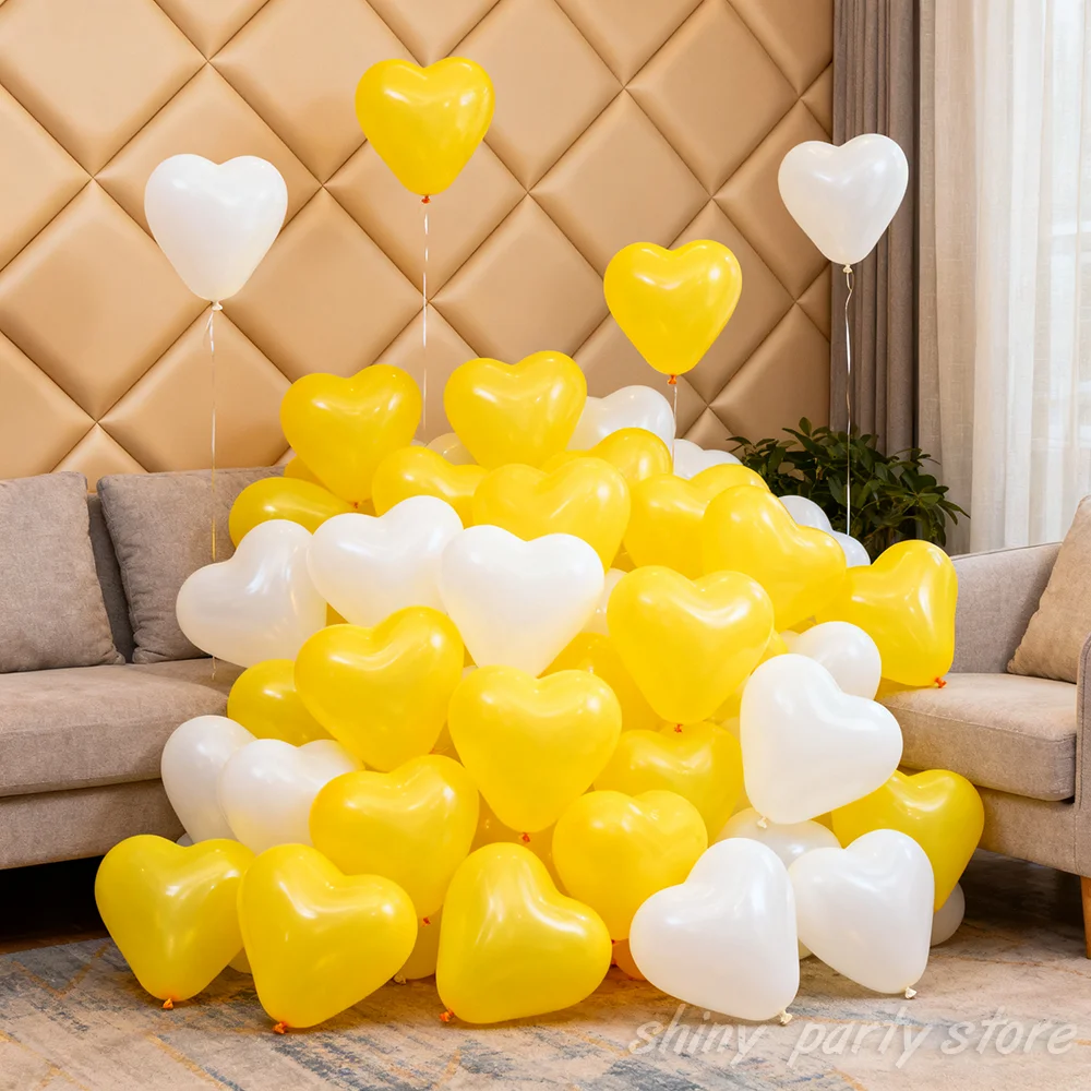 10/20/50 個 10 インチ ハート型バルーン ラブ ラテックス ヘリウムバルーン ベビー記念日 誕生日 結婚式 バレンタインデー 婚約