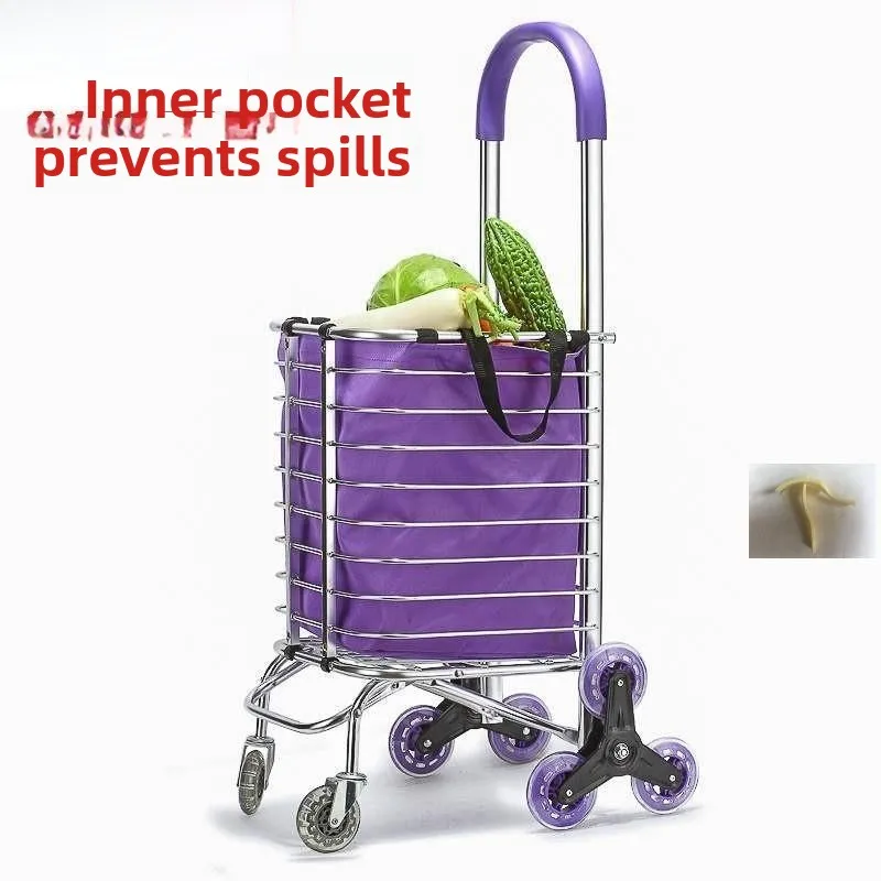detachable-waterproof-oxford-cloth-shopping-cart-inner-bag-with-cover-stainless-steel-cart-small-trolley-foldable-grocery-cart