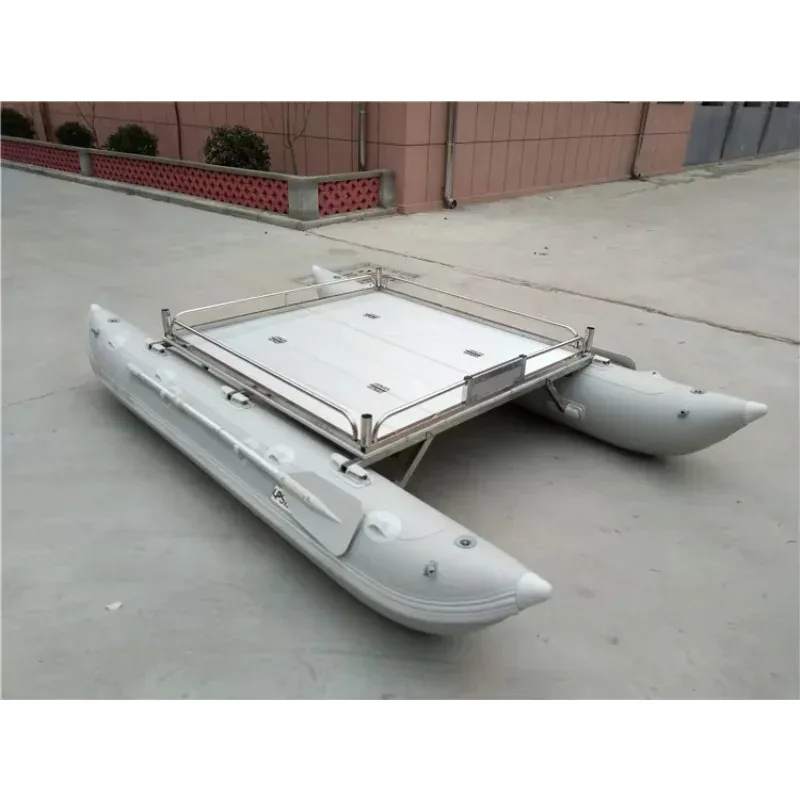 Hot Sale 1/2/4 Person Inflatable Catamaran Boat Fishing Boat