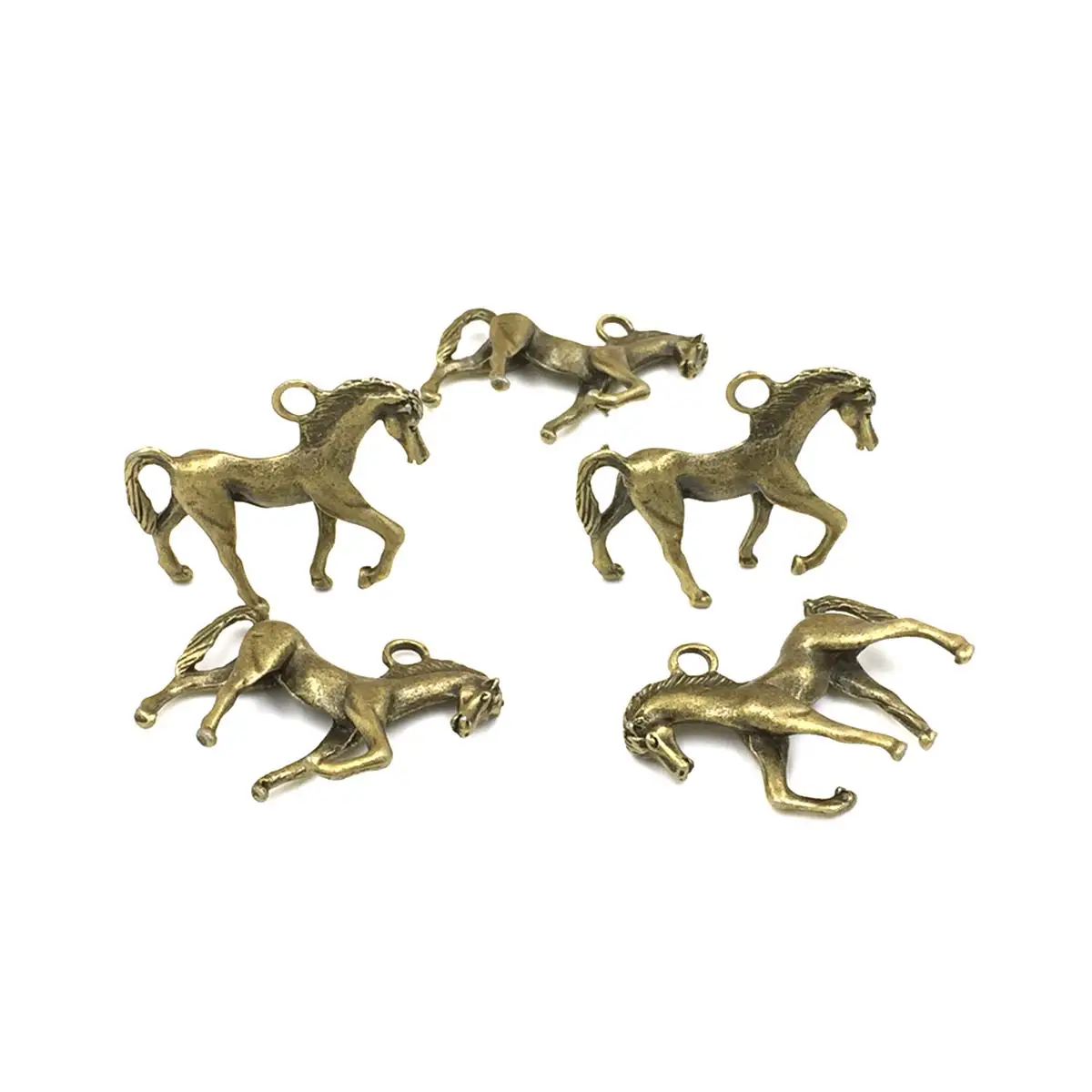 

20 шт. бронзовых 3D-подвесок в виде лошади (зодиакальный знак) 31x25 мм, ручной работы, для изготовления ожерелий, ювелирных изделий, аксессуаров и поделок