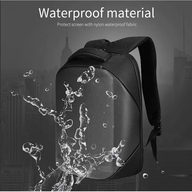New Smart APP Control DIY Multilingual LED Backpack Portable Walking Billboard Outdoor Led DisplayScreen Bag Motorcycle Backpack