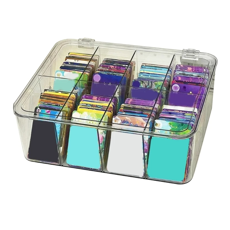 어린이를 위한 공간 절약형 카드 정리함 학교 공원 및 가정용 먼지 방지 카드 홀더 상자 15UB에 적합 휴대하기 편리함