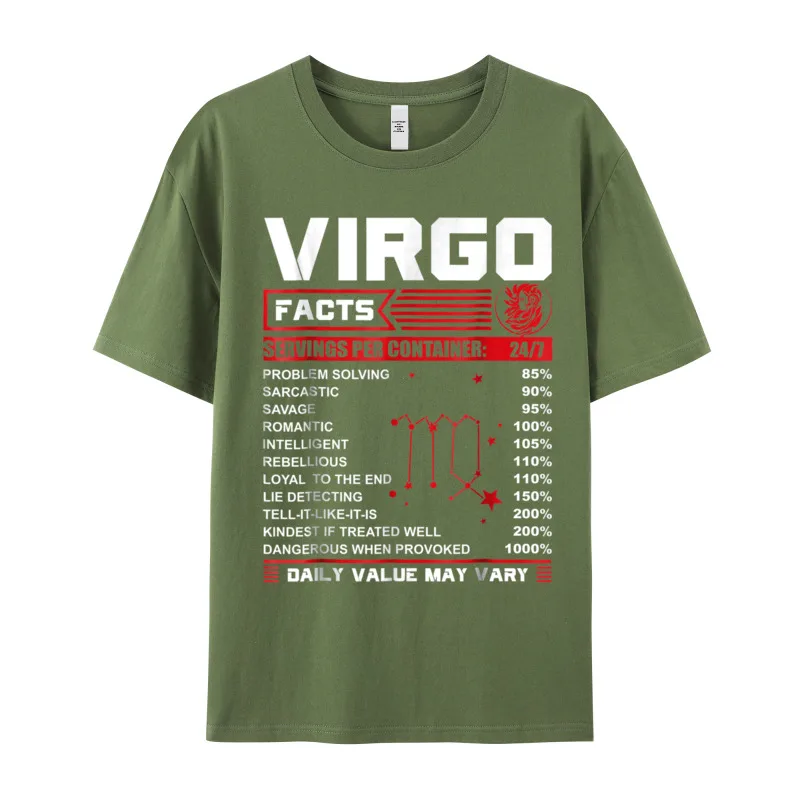 Birthday Gifts - Virgo Facts Gift Idea Labor Day 100% Cotton Crewneck Woman Tees Funny Tee Shirt Retro Short Sleeve Tshirts image 4