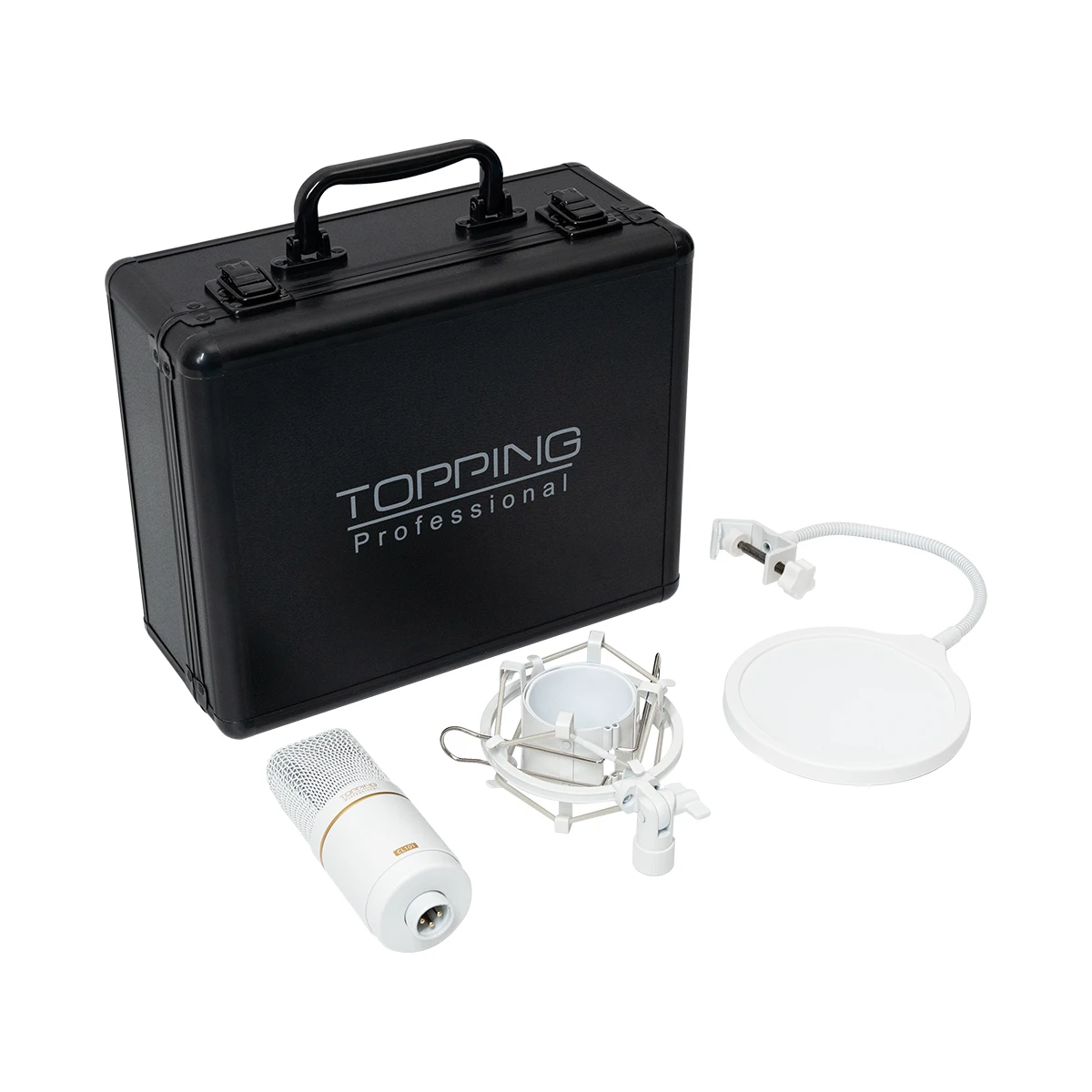 TOPPING CL101 Studio Condenser Microphone - Cardioid Polar Pattern, Ultra-Low Noise, 34mm Gold-Plated Capsule, Professional Reco