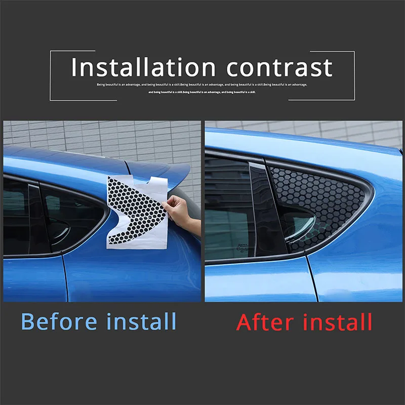 

2x PVC Window Decoration Decorative Car Front and Rear Triangle Window Glass Stickers Suitable for SEAT Leon MK2 2008-2012