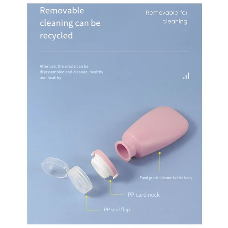 A55X-90Ml Reise-Nachfüllflasche aus Silikon, Duschgel, Shampoo-Nachfüllflasche, Squeeze-Nachfüllflasche, leere Flasche