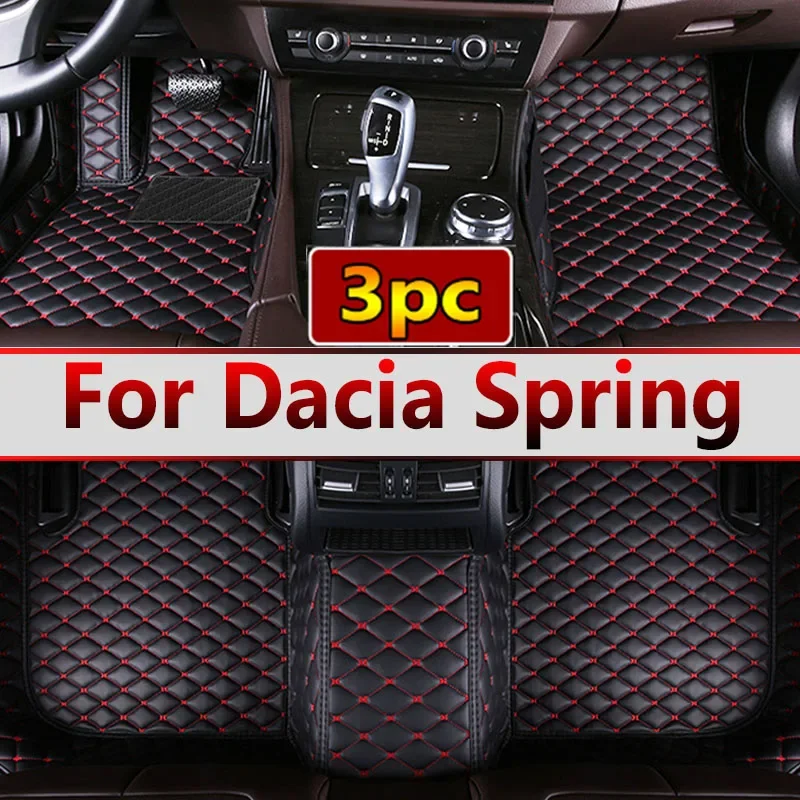 Car Floor Mats For Dacia Spring Electric Renault City K-ZE Renault Kwid E-Tech Electric 2021~2023 Waterproof Pad Car Accessories