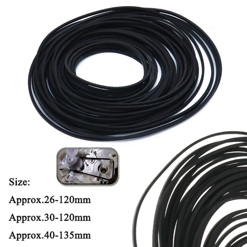 Correa de Goma Universal de Repuesto para CD/DVD de 23-135 mm, Correa de Goma para Tocadiscos, Correa Nueva Surtida para Grabadora de Casetes