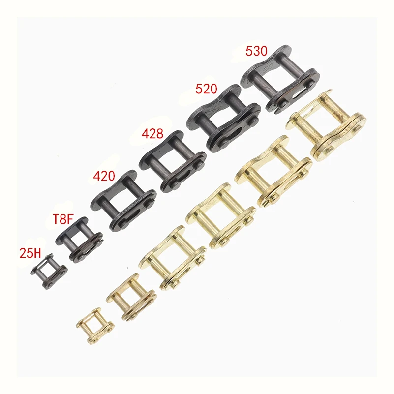 

420 428 520 530 25H T8F Chain Master Link Pocket Dirt Pit Bike ATV Quad Go Kart Gas Scooter Motorcycle