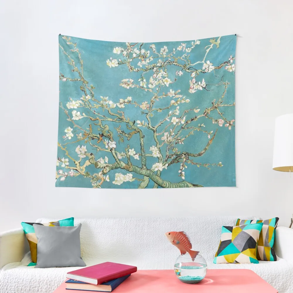 

Almond Blossom - Vincent Van Gogh (turquoise blue) Tapestry Home Decoration Accessories Custom Tapestry