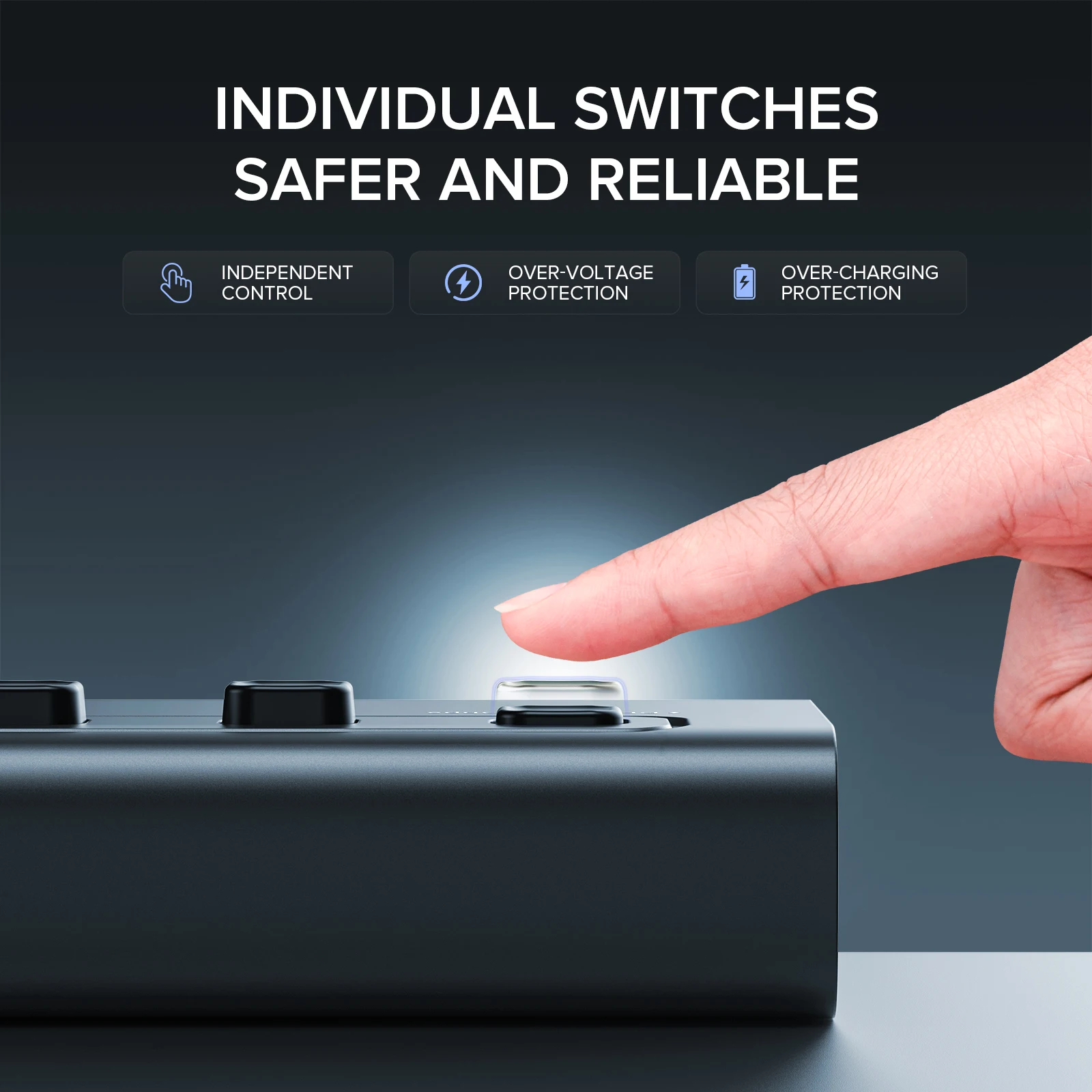 PULWTOP 5Gbps  USB C Hub with Independent Switch 7-Port 20W PD Charging for Laptop Accessories