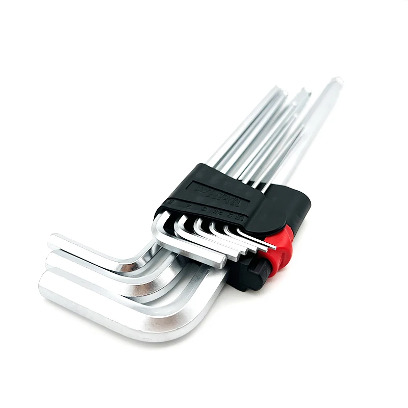 Portable Professional Nine Sizes of Allen Wrench Sets Hex Key 1.5mm 2mm 2.5mm 3mm 4mm 5mm 6mm 8mm 10mm