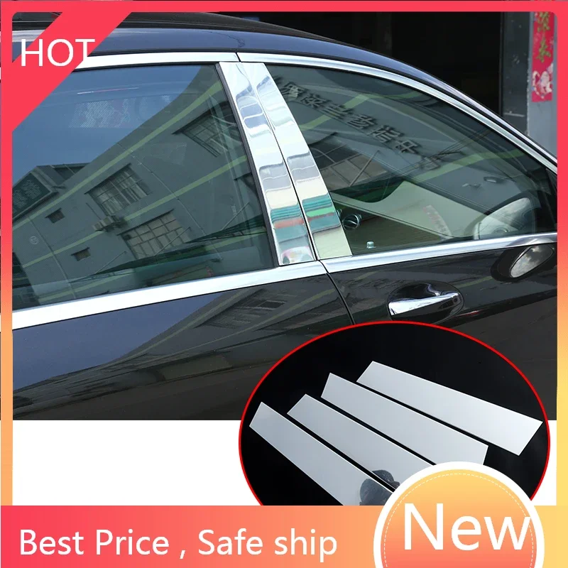 

For Benz W222 S Class S400L S320L S500 2008-2019 Car Accessories Polish Window Pillar Cover Trim Aluminum alloy KKU