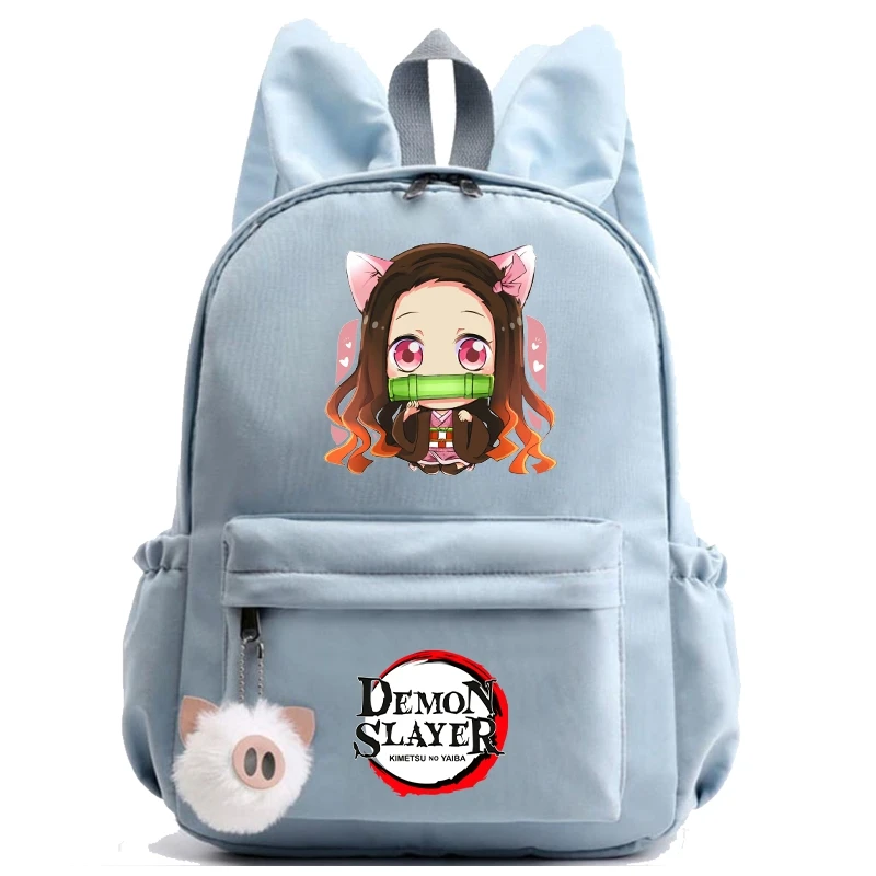 Anime Demon Slayer Plecak Nastolatek Dziewczyna Chłopiec Plecak Tornister Powrót do szkoły Bookbag Mężczyźni Kobiety Wypoczynek Torba podróżna