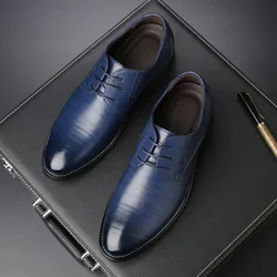 Mannen Zakelijke Lederen Schoenen Britse Bruin Spitse Lace Business Casual Schoenen Mannen Mannen Kleding Schoenen Trouwschoenen