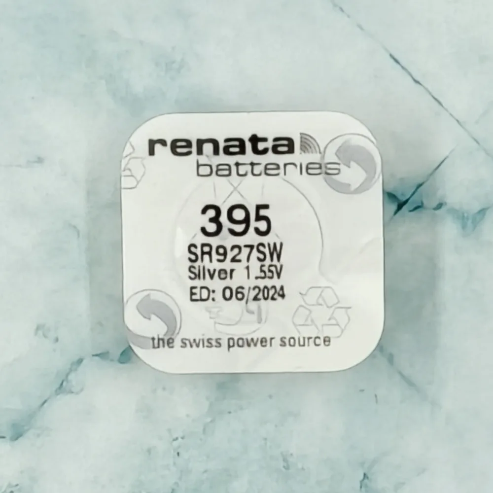 ساعة أوكسيد الفضة 10Xrenata بطارية 395 SR927SW 927 1.55 فولت 100% أصلية ماركة ريناتا 395 بطارية ريناتا 927