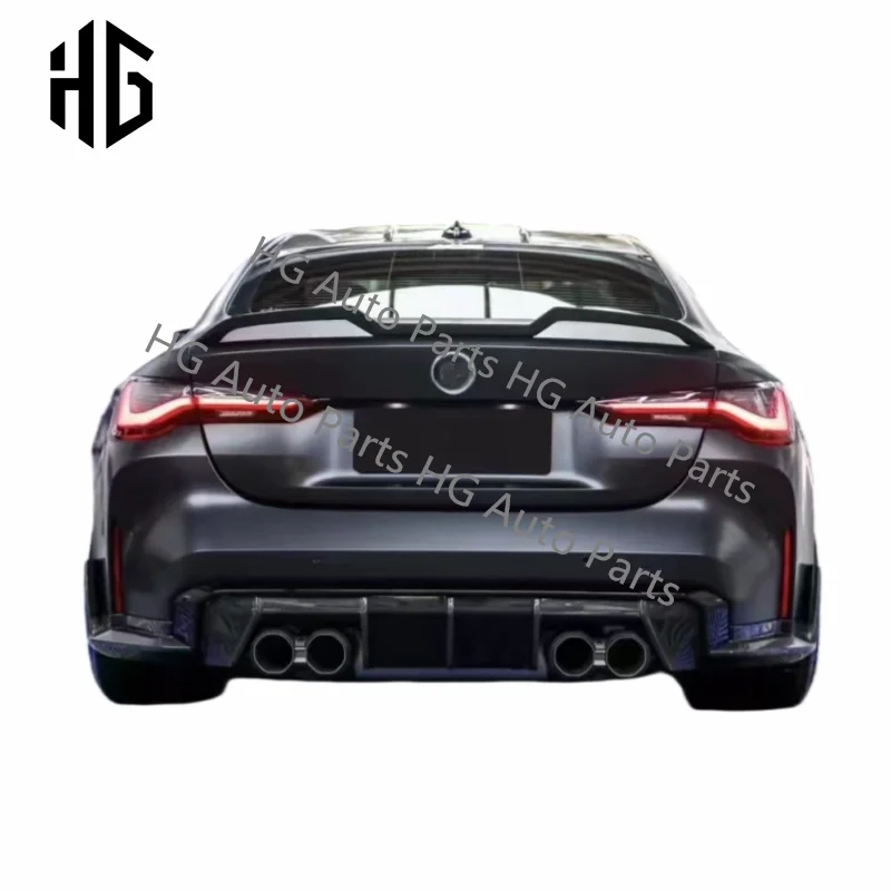 Vors Style Carbon Fiber Tail Fins Rear Spoiler Guide Wing Rear Wing Body Kit Car Accessories For BMW M3 G80 M4 G82 2020+