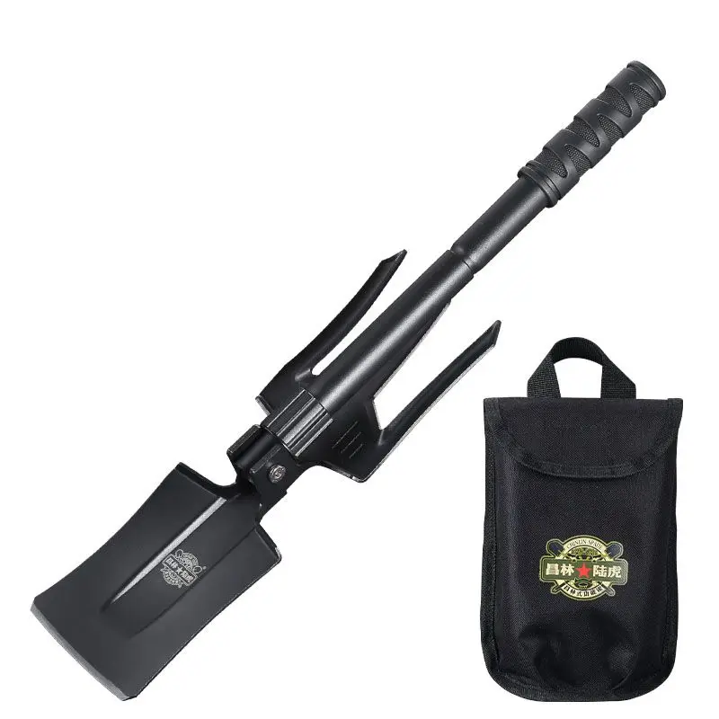 Outdoor Portable EDC Tactical Folding Engineer Shovel Camping Hoe Shovel Vehicle Mounted Emergency Tools