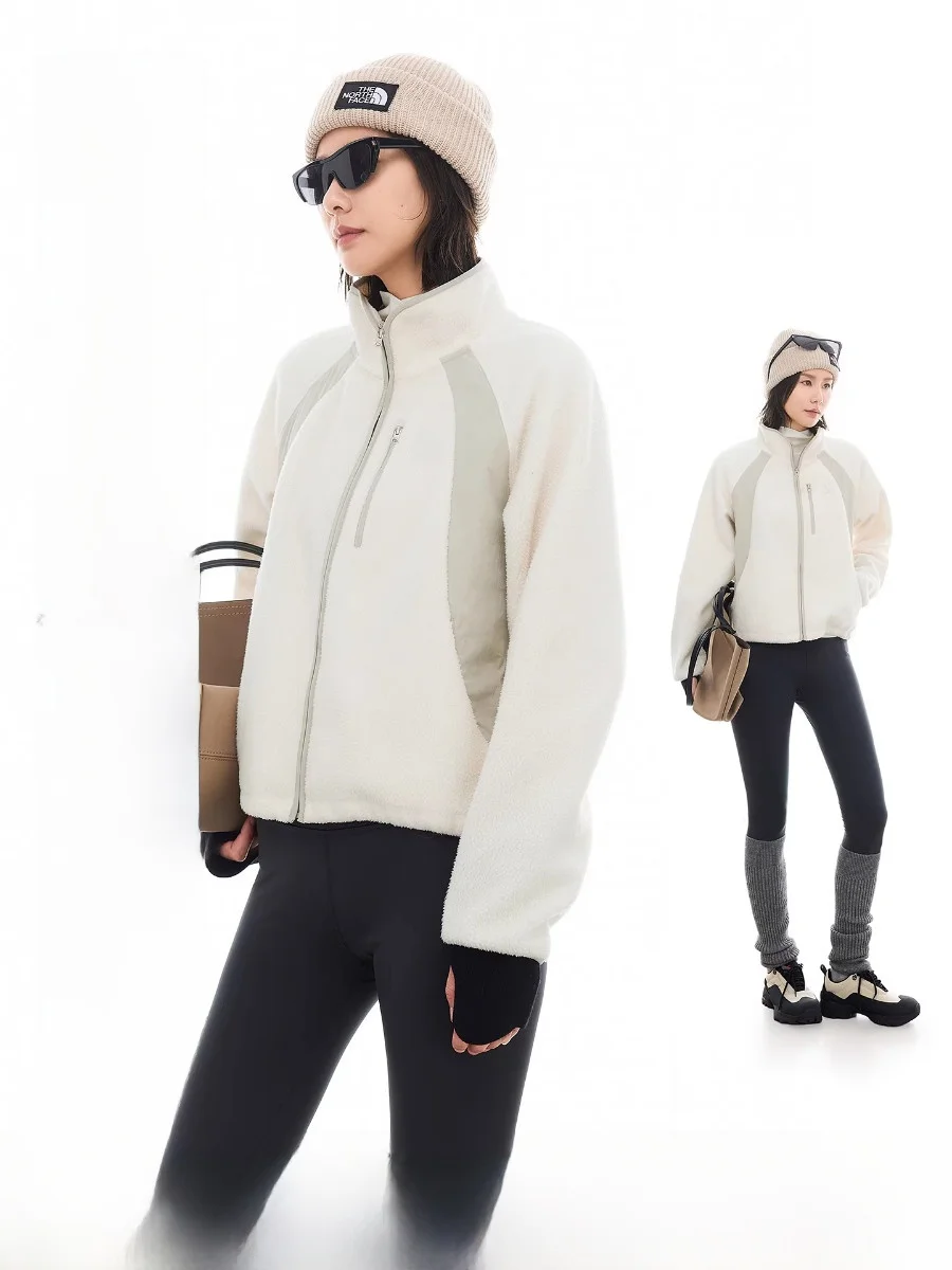 

Теплое женское пальто с высоким воротником в стиле пэчворк, цветная Blo Fce, повседневная зимняя верхняя одежда Thiened, топ