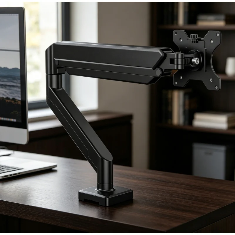 Einzelmonitorhalterung für 14-32 Zoll Bildschirme Höhenverstellbarer Monitorarm mit C-Klemme Home-Office Schreibtisch-Monitorständer