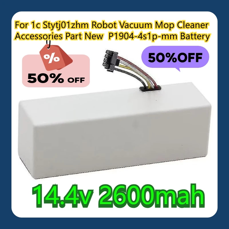 

For 1c Stytj01zhm Robot Vacuum Mop Cleaner Accessories Part New 14.4v 2600mah P1904-4s1p-mm Battery