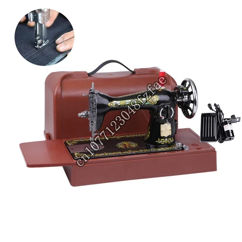 

Old Fashioned Sewing Machine Desktop Portable Pedal Bee Small Sewing Machine Electric Sewing Equipment