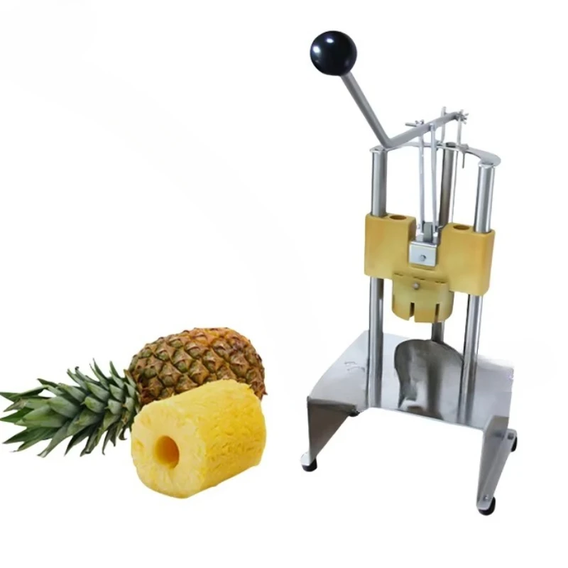 

Industrial pineapple core removal slicer, manual pineapple processing peeling machine