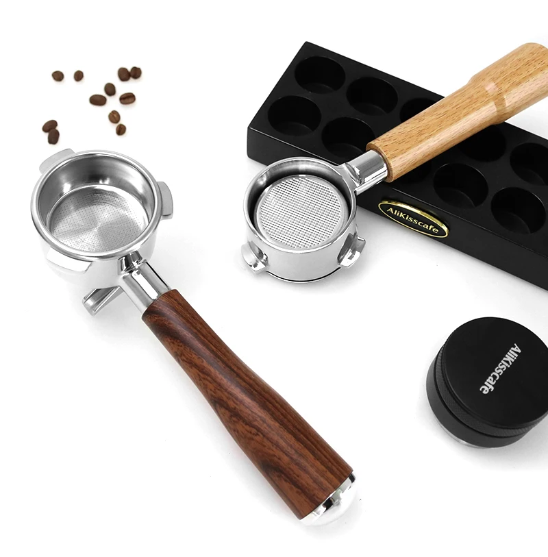 54 mm Kaffee-Siebträger ohne Boden, nackt für Breville Sage 870 878 879 Filterkorb, Espressomaschine, Zubehör, Barista-Werkzeuge – Detail 11