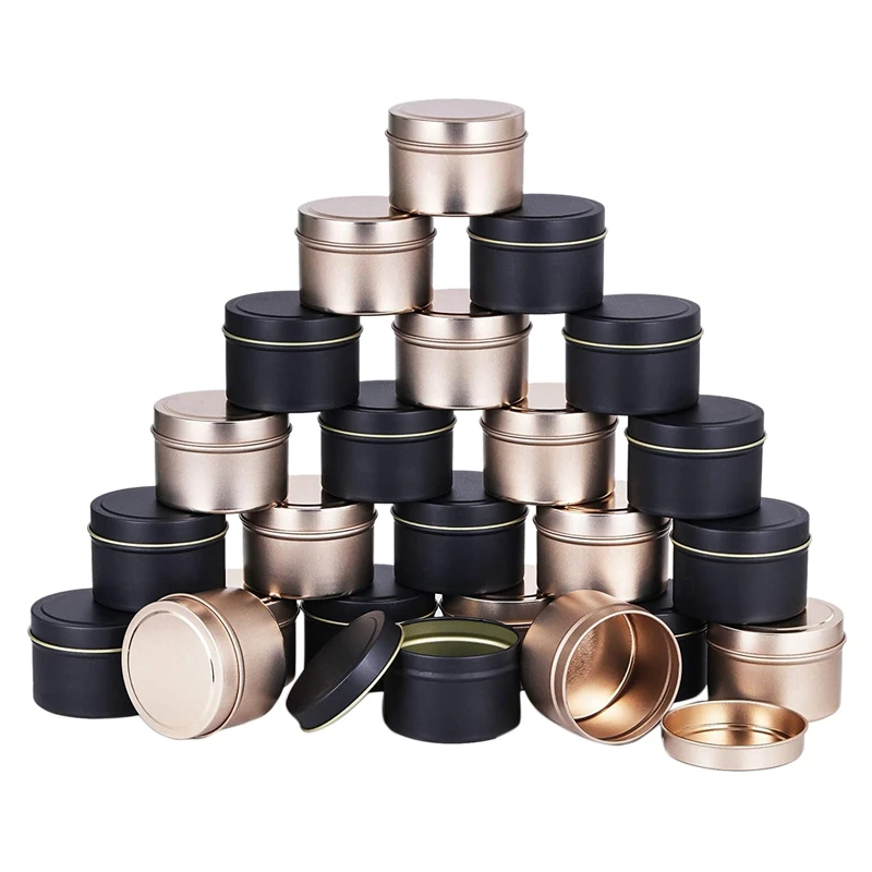 

24 Pack Candle Tin Cans With Lids, 4 Oz, Metal Candle Jars For DIY Candle Making, Arts & Crafts, Party Favors And Gifts