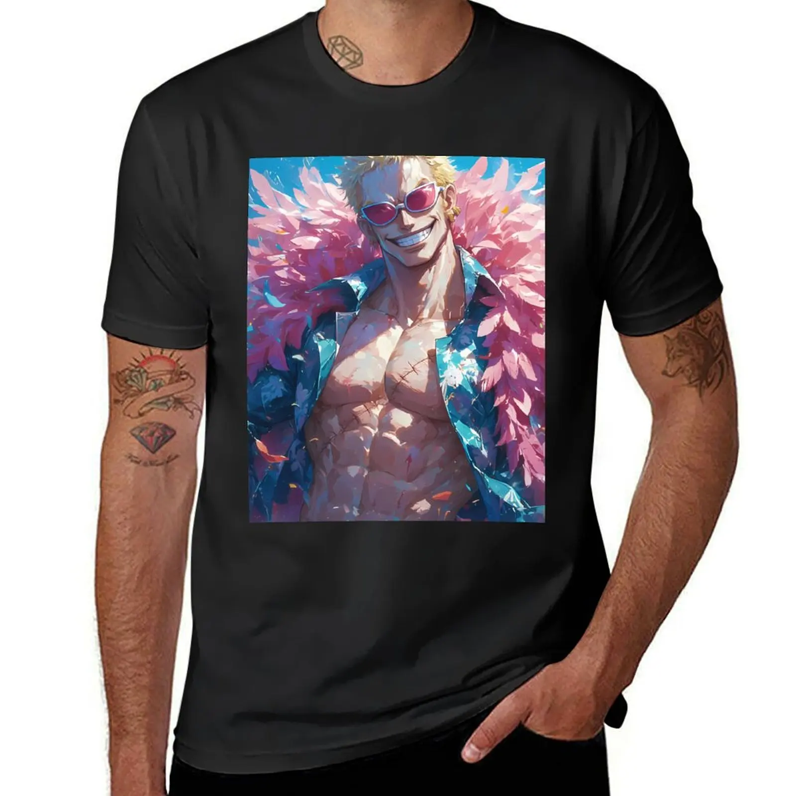 

Doflamingo's Dark Justice: A New World Visionary T-Shirt tees aesthetic clothes t shirt men