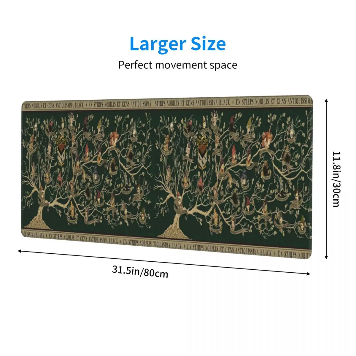 Large Mouse Pad Noble House Of Black Family Tree Gamer PC Laptop Mats Keyboard Carpet Computer Gaming Desk Mat