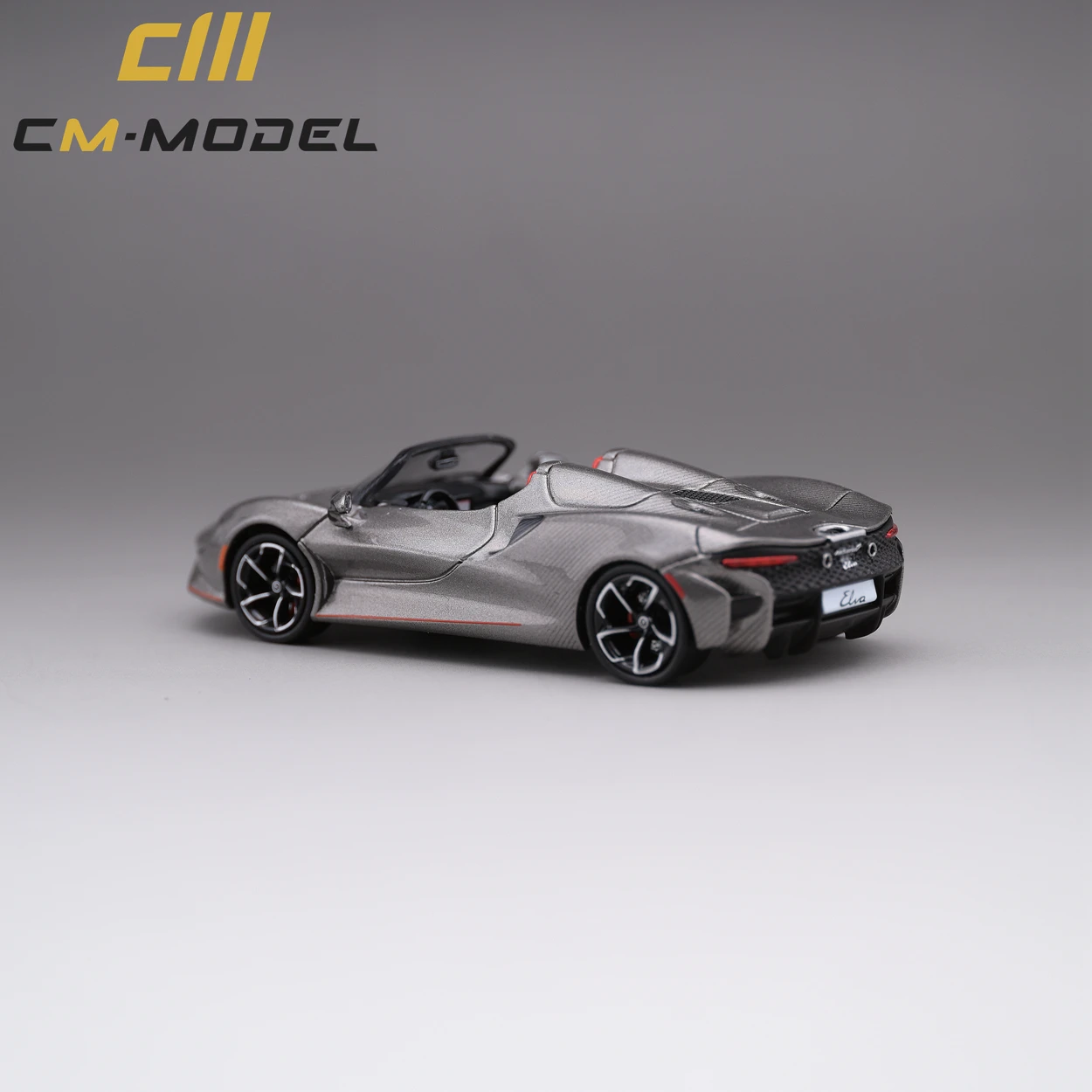 CMModel 1/64 Mclaren Elva Supercar Diecast Modelo Cinza pára-brisa