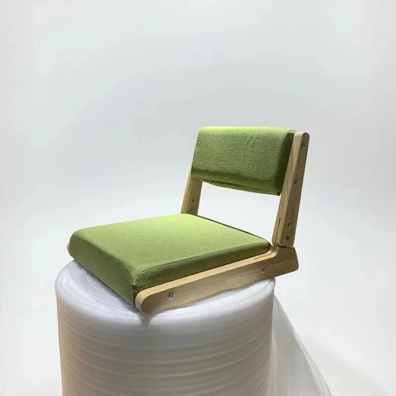 Japanese Tatami Chair Backrest Solid Wood Bed Legless Seat Bay Window Single Lazy Sofa Floor Chair Bedroom Stool Furniture